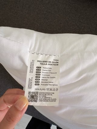 2 Almohadas Blancas de poliéster
