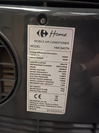 Climatizzatore portatile Carrefour HMC9407N in buone condizioni