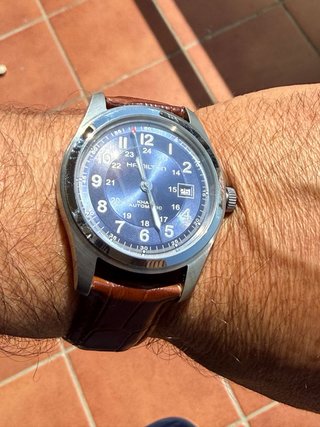 Hamilton Khaki Field Automático 41mm Azul