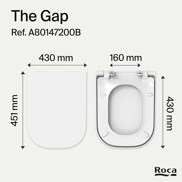 Tapa Inodoro Roca The Gap A80147200B
