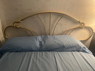 Cabecero cama 150cm dorado metal