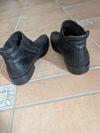 Botines de piel negros Talla 43