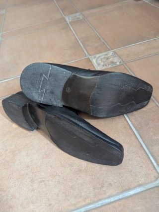 Botines de piel negros Talla 43