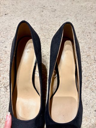 Zapatos tacón ancho H&M negros Talla 39 elegantes