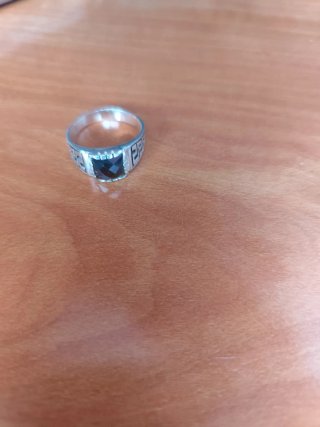Anillo Plata con Piedra Negra