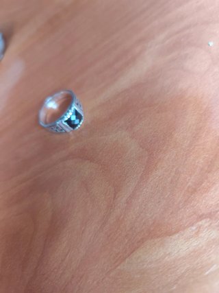 Anillo Plata con Piedra Negra