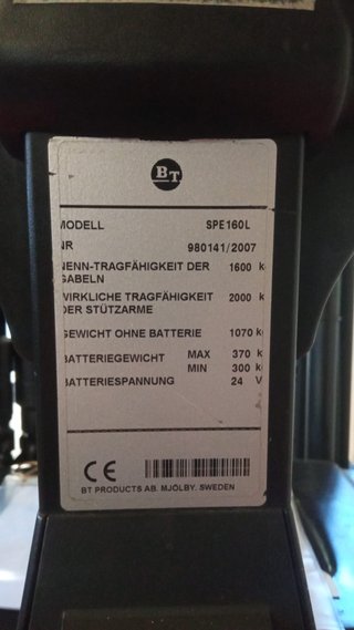 Apilador BT 1.600 Kg - Ocasión