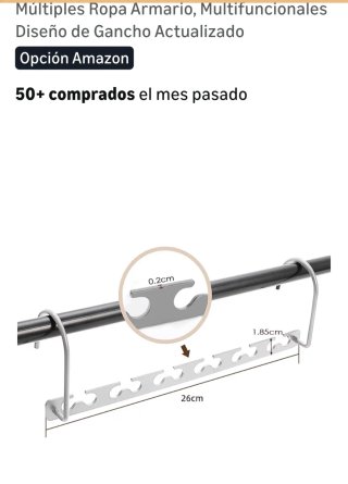 Perchas Ahorra Espacio Metal Plateado