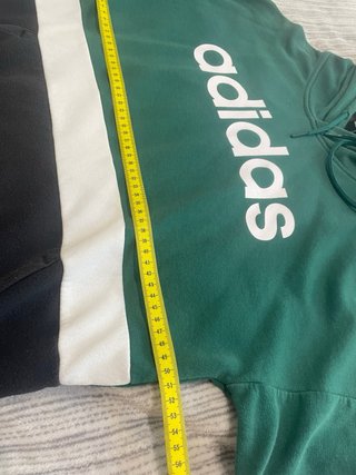 Sudadera Adidas color block verde/negro talla M