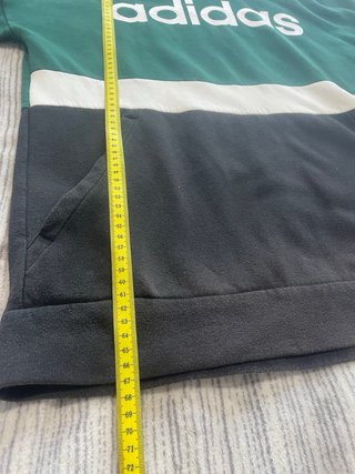 Sudadera Adidas color block verde/negro talla M