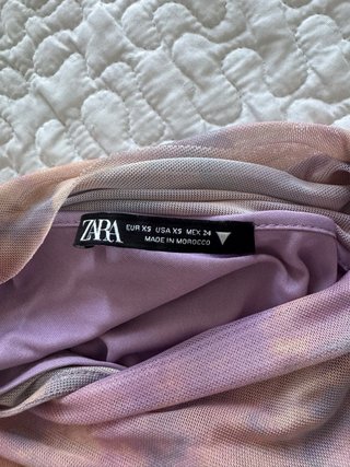 Vestido midi Zara lila/rosado