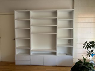 Estantería grande blanca de madera