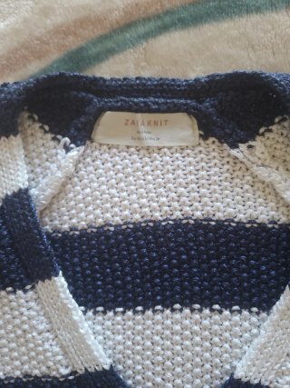 Jersey pico rayas azul y blanco