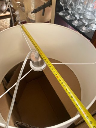Lámpara de techo de tela blanca