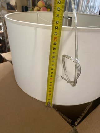 Lámpara de techo de tela blanca