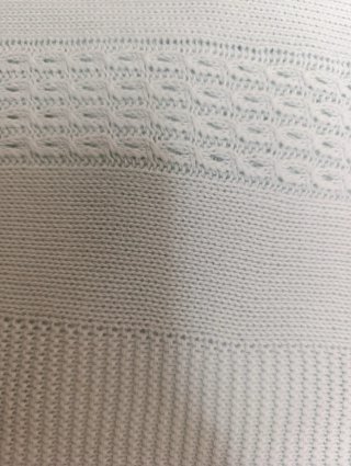 Toquilla de punto celeste claro 110x130cm