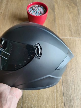 Casco moto integral L negro mate unisex