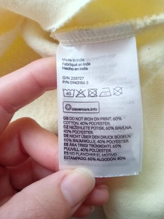 Sudadera corta amarilla