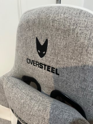 Silla Gaming Oversteel Gris y Blanca