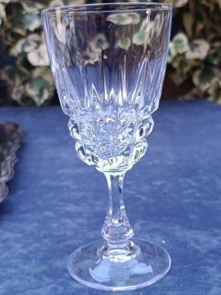 Set di 6 calici per vino bianco vintage D'Arques, modello Pompadour