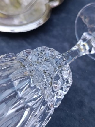 Set di 6 calici per vino bianco vintage D'Arques, modello Pompadour