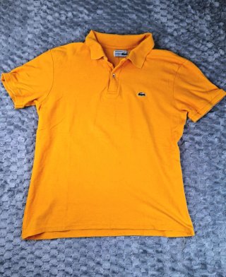 LACOSTE Polo Vintage Retro 90s Y2K Amarillo