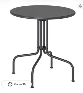 Tavolo rotondo in metallo per terrazzo/giardino