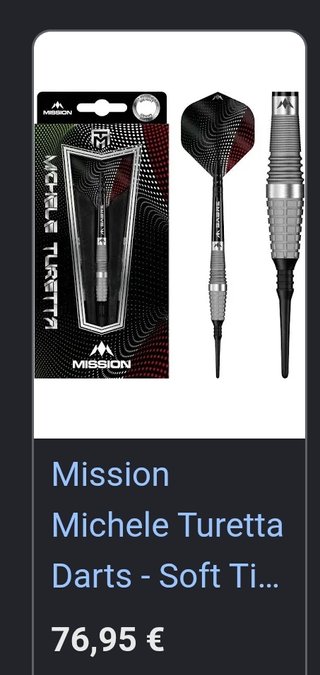 Dardos Mission Michele Turetta Soft Tip 95%