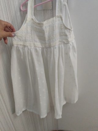 Camisón y bata de niña blanco