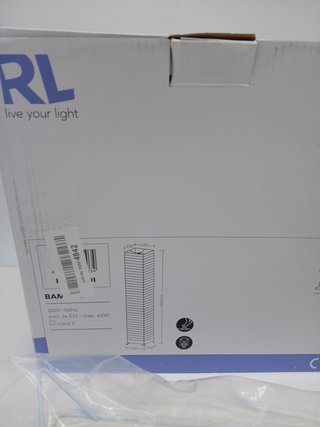 Trio Lighting R40122001 Lampara Pie de Papel con Interruptor de Pie, Atenuación, Color Blanco