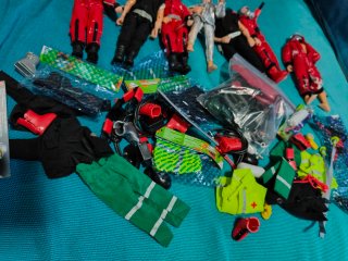 Lote de 7 Madelman + Accesorios