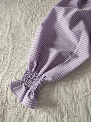 Blusa nido abeja morada y blanca talla única