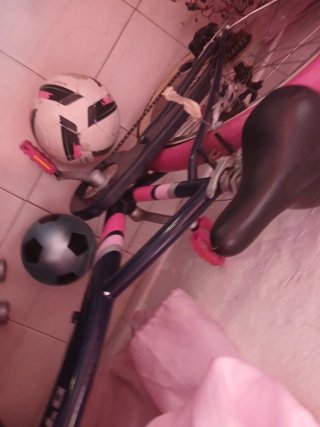 Bicicleta B'TWIN rosa y azul