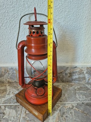 Lámpara Queroseno Vintage Dietz Roja