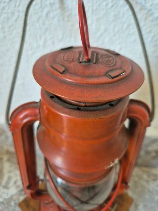 Lámpara Queroseno Vintage Dietz Roja