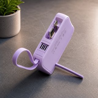 PowerBank 5000 mAh- cavo type c e lightning(Lilla)