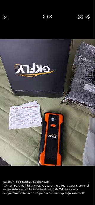 ARRANCADOR de BATERIA DE COCHE. Conector USB led