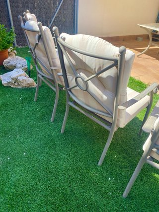 Juego de 4 sillas jardin aluminio