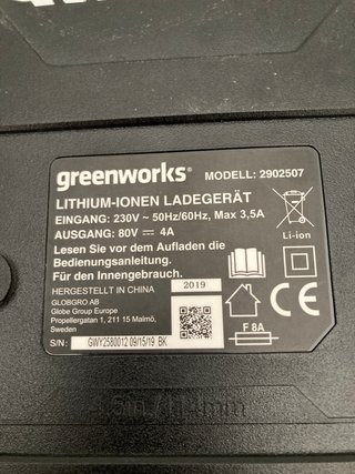 Batería y Cargador Greenworks 80V