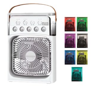 Mini Ventilador Humidificador LED RGB Portátil USB
