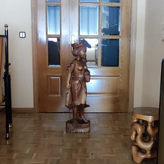 Escultura Mujer Balinesa Madera 1m