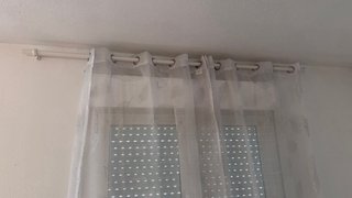 Cortinas transparentes con barras