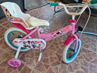 Bicicleta infantil Minnie Mouse rosa