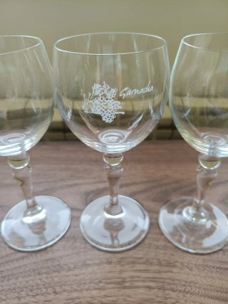 Set di 5 calici da vino in cristallo