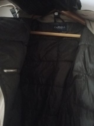 Gabardina beige con forro nórdico
