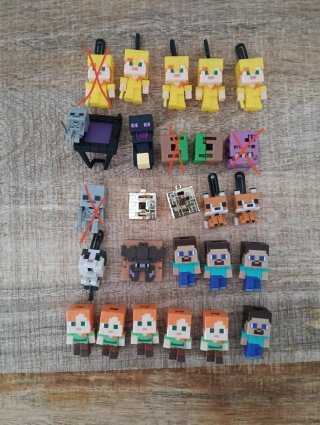 Figuras Minecraft Kinder Joy