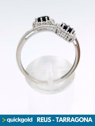 040-01-00747 ANILLO ORO BLANCO 18K DIAMANTES T23