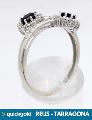 040-01-00747 ANILLO ORO BLANCO 18K DIAMANTES T23