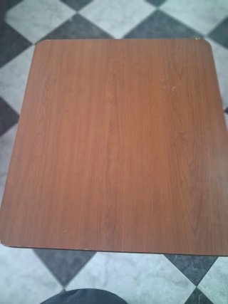Mesa plegable madera y metal para camping
