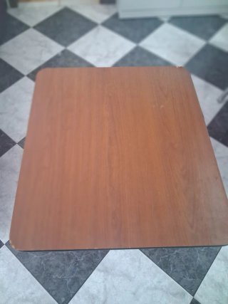 Mesa plegable madera y metal para camping